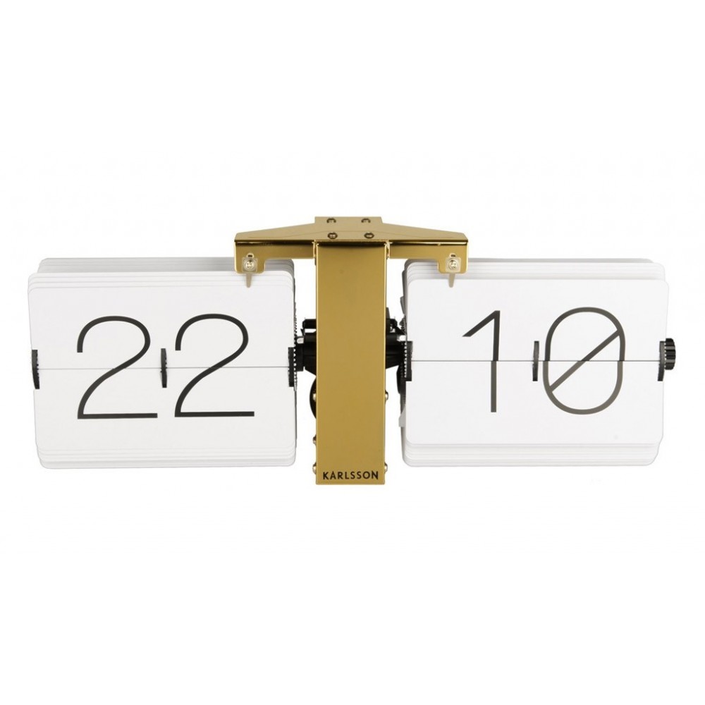 Seinäkello retro - Karlsson Flip Clock No Case Valkoinen KA5601WH