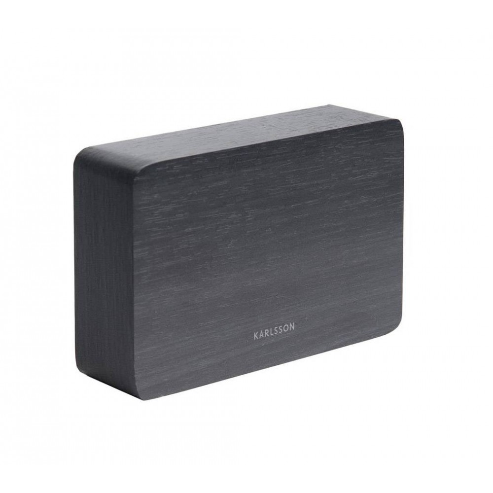 Digitaalinen herätyskello - Karlsson Square Veneer Musta Puu