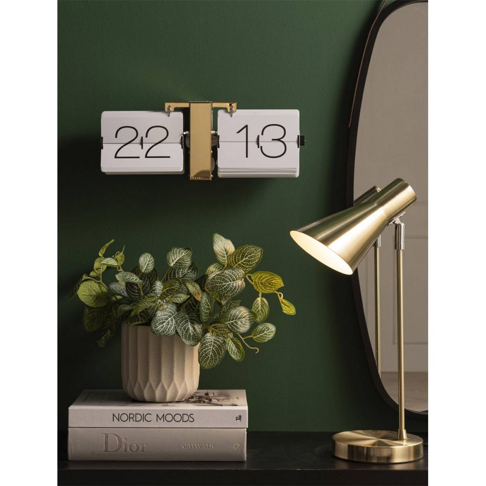 Seinäkello retro - Karlsson Flip Clock No Case Valkoinen KA5601WH