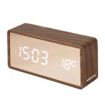 Herätyskello - Karlsson Mirror LED Kupari Tumma Puu