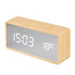 Herätyskello - Karlsson Mirror LED Kupari Vaalea Puu