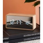 Herätyskello - Karlsson Mirror LED Kupari Vaalea Puu