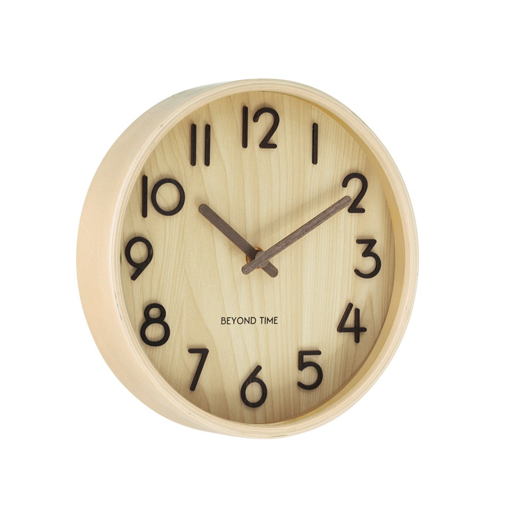 Sein kello Madera Vaalea Puu Beyond Time