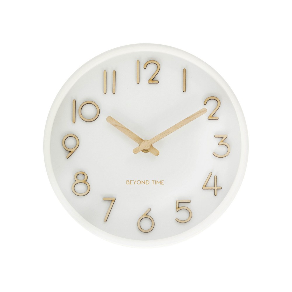 Seinäkello - Beyond Time Madera Puu Valkoinen
