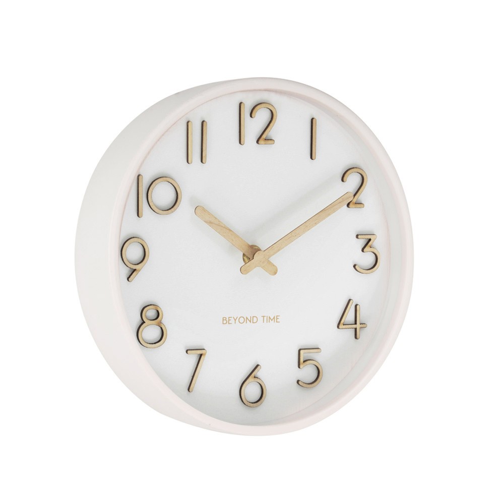 Seinäkello - Beyond Time Madera Puu Valkoinen