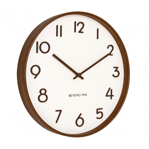 Seinäkello - Beyond Time Madera Grande Tumma Puu Valkoinen