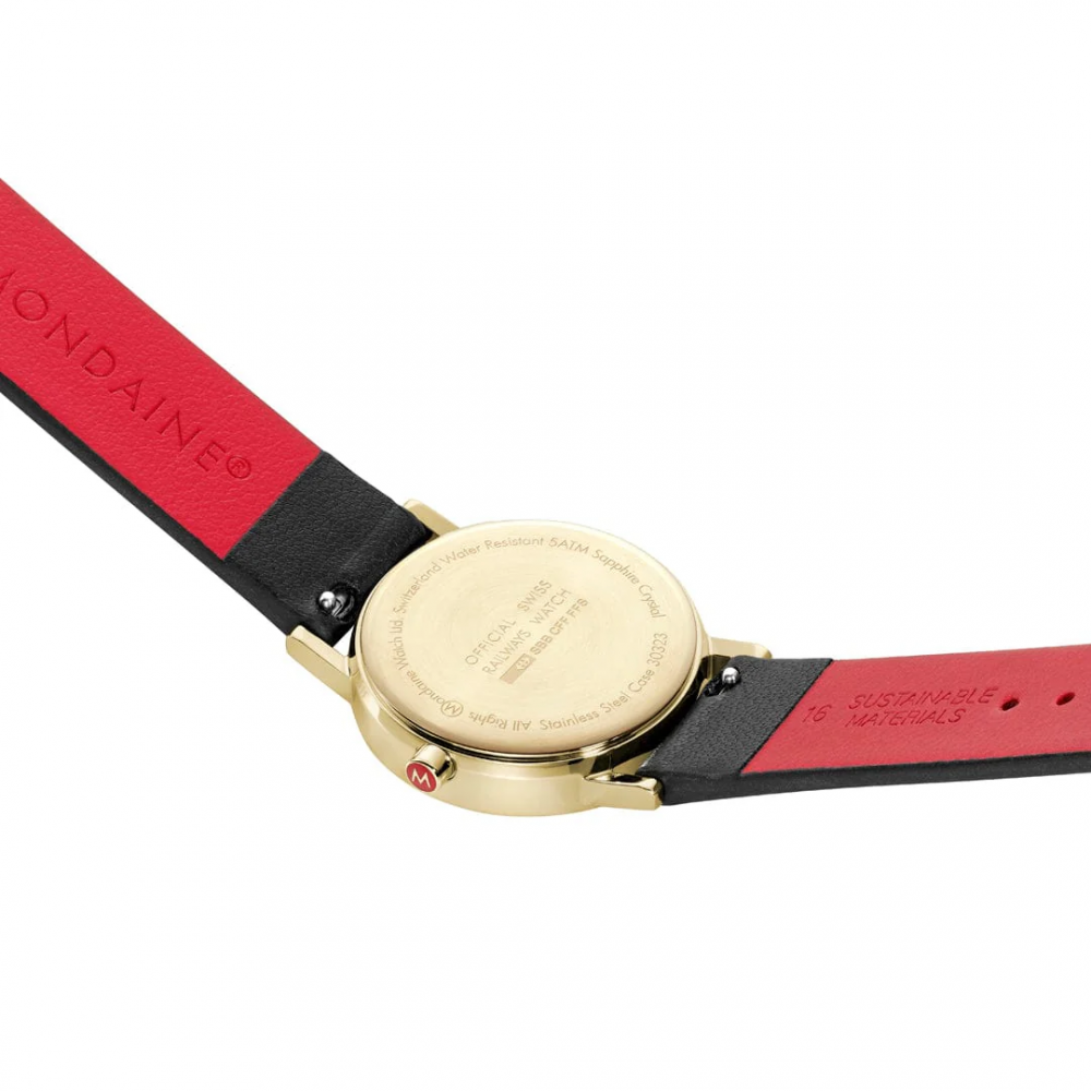 Rannekello Mondaine Classic Valkoinen/Nahka Ø30 mm A658.30323.10SBBV