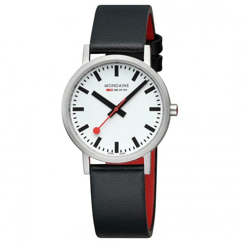 Rannekello Mondaine Classic Valkoinen/Nahka Ø36 mm A660.30314.16SBBV