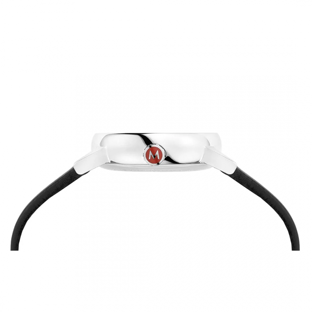 Rannekello Mondaine evo2 Big Date Valkoinen/Nahka Ø30 mm MSE.30210.LBV