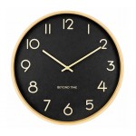 Seinäkello - Beyond Time Madera Grande Vaalea Puu Musta