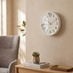 Seinäkello - Beyond Time Madera Puu Valkoinen