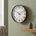 Seinäkello - Beyond Time Madera Tumma Puu Valkoinen