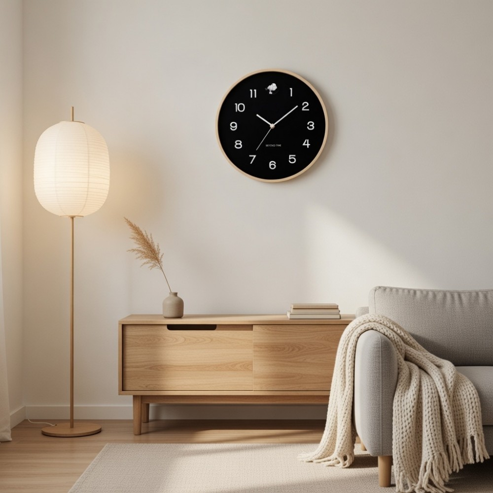 Seinäkello / Käkikello - Beyond Time Natural Cuckoo Musta