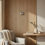 Seinäkello pelkät viisarit Hands Mini Hopea