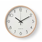 Seinäkello - Beyond Time Legna Vaalea Puu Valkoinen
