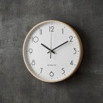 Seinäkello - Beyond Time Legna Vaalea Puu Valkoinen