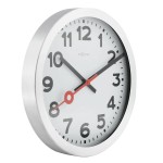 Seinäkello - NeXtime Station Number Hopea/Valkoinen
