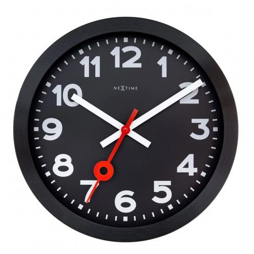 Seinäkello - NeXtime Station Number Musta